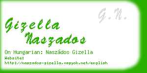 gizella naszados business card