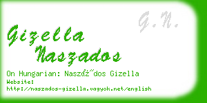 gizella naszados business card